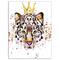 Designart - Leopard Head with Golden Crown - Contemporary Animal Art Canvas